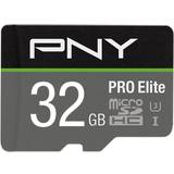 PNY microSDHC Minneskort PNY Pro Elite microSDHC Class 10 UHS-I U3 V30 A1 100/90MB/s 32GB +Adapter