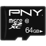 PNY 64 GB Minneskort PNY Performance Plus microSDXC Class 10 64GB +Adapter