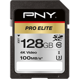 PNY SDXC Minneskort PNY Pro Elite SDXC Class 10 UHS-I U3 100/90MB/s 128GB