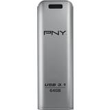 PNY 64 GB USB-minnen PNY USB 3.1 Elite Steel 64GB