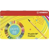 Rosa Fineliners Stabilo Point 88 Metal Box of 50pcs