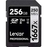 256 GB - SDXC - UHS-II Minneskort Lexar Media Professional SDXC Class 10 UHS-II U3 V60 1667x 256GB
