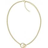 Tommy Hilfiger Double Open Circle Necklace - Gold/White
