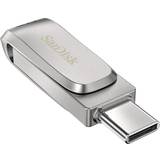 SanDisk 128 GB - USB Type-A USB-minnen SanDisk Ultra Dual Drive Luxe 128GB USB 3.1 Type C