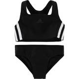 Bikinis Barnkläder adidas Girl's 3-Stripes Bikini - Black/White (DQ3318)