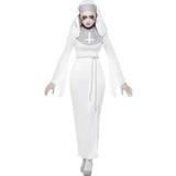 Djävular & Demoner - Vit Maskeradkläder Smiffys Haunted Asylum Nun Costume White