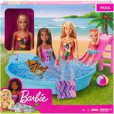 Tygleksaker Lekset Barbie Blonde Doll Pool Playset with Slide & Accessories