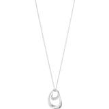 Diamanter Halsband Georg Jensen Offspring Large Pendant Necklace - Silver/Diamonds