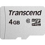 4 GB - Compact Flash Minneskort & USB-minnen Transcend 300S microSDHC Class 10 UHS-I U1 4GB