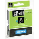 Märkband dymo d1 12 mm svart på vit Dymo Label Cassette D1 1.2cmx7m