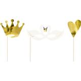 PartyDeco Photoprops Lovely Swan Mix White/Gold 3-pack