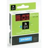 Kontorsmaterial Dymo Label Cassette D1 Black on Red 1.2cmx7m