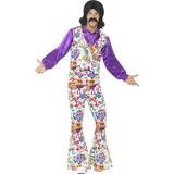 60-tal - Dans Maskeradkläder Smiffys 60's Groovy Hippie Costume Multi-Coloured