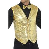 Dans - Herrar Dräkter & Kläder Smiffys Sequin Waistcoat Gold