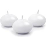 PartyDeco Lanterns And Decor Candle Floating Disc White 50-pack
