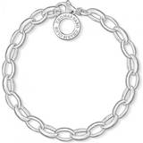 Thomas Sabo Pearl Necklaces Armband Thomas Sabo Charm Club Classic Big Bracelet - Silver