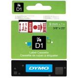 Kontorsmaterial Dymo Label Cassette D1 Red on White