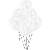Midsommar Ballonger Unique Party Confetti Clear Balloons White 6-pack