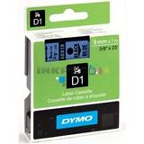 Dymo Label Cassette D1 Black on Blue 0.9cmx7m