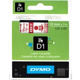 Kontorsmaterial Dymo Label Cassette D1 Red on Clear