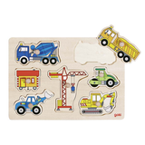 Fordon Knoppussel Goki Building Site Vehicles Lift Out Puzzle 7 Bitar