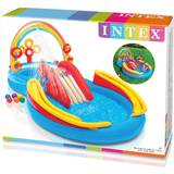 Vattenglidbanor på rea Intex Rainbow Ring Inflatable Play Center w/ Slide