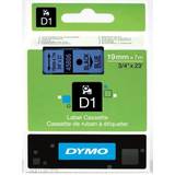 Kontorsmaterial Dymo Label Cassette D1 Black on Blue 1.9cmx7m