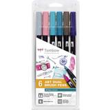 Vattenbaserad Penselpennor Tombow ABT Vintage Colors 6-pack