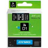 Dymo Label Cassette D1 White on Black 1.9cmx7m