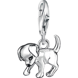 Svarta Berlocker & Hängen Thomas Sabo Charm Club Puppy Dog Charm - Silver/Black