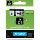 Dymo Märkband Dymo Label Cassette D1 Black on Clear 0.6cmx7m