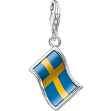 Thomas Sabo Charm Club Flag Sweden Charm Pendant - Silver/Blue