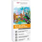 Tombow ABT Dual Brush Pens Gray Colors 12-pack