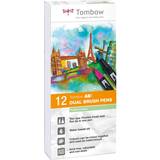 Vattenbaserad Penselpennor Tombow ABT Dual Brush Pens Pastel Colors 12-pack