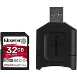 Kingston SDHC Minneskort & USB-minnen Kingston Canvas React Plus SDHC Class 10 UHS-II U3 ​​V90 300/260MB/s 32GB