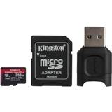 256 GB - V90 Minneskort Kingston Canvas React Plus microSDXC Class 10 UHS-II U3 ​​V90 A1 285/165MB/s 256GB