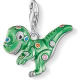 Thomas Sabo Charm Club Dinosaur Charm Pendant - Silver/Multicolour