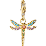 Thomas Sabo Charm Club Dragonfly Charm Pendant - Gold/Multicolor