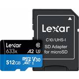 LEXAR 512 GB - microSDXC Minneskort LEXAR High Performance microSDXC Class 10 UHS-I U3 633x 512GB
