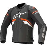 Anpassat till motocross Motorcykeljackor Alpinestars GP Plus R V3 Leather Jacket Black/Neon-Red/White Herr