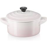 Le Creuset Shell Pink Stoneware Petite Round med lock 0.25 L 10 cm
