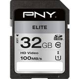 PNY SDHC Minneskort & USB-minnen PNY Elite SDHC Class 10 UHS-I U1 100MB/s 32GB