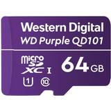 Western Digital Minneskort & USB-minnen Western Digital Purple SC QD101 microSDXC Class 10 UHS-I U1 64GB