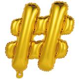 Hisab Joker Foil Ballon Hashtag Gold