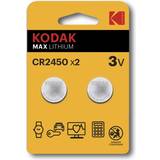 Klockbatterier - Lithium Batterier & Laddbart Kodak CR2450 Compatible 2-pack