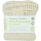 Beige Nätkassar A Slice of Green Organic Cotton Mesh Produce Bag Small - Nature