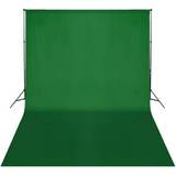 vidaXL Stativ och fotobakgrund 500x300cm Grön