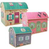 Rice Förvaring Rice Toy Baskets House Theme 3-pack