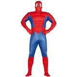 Superhjältar & Superskurkar - Unisex Dräkter & Kläder Fiestas Guirca Muscular Adult Spiderman Costume