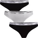Calvin Klein Polotröjor Kläder Calvin Klein Carousel Thongs 3-pack - Black/White/Black